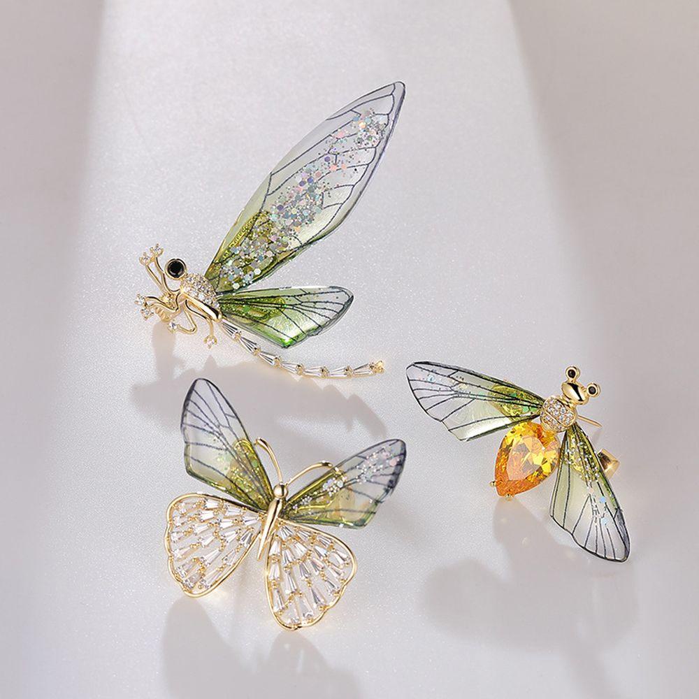 Phụ Nữ Tốt Hơn|Trâm Cài Áo Hình Chuồn Chuồn Đính Đá Zircon Cổ Điển