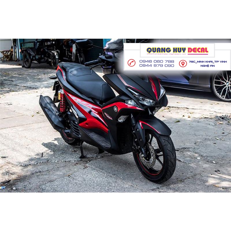 Tem trùm NVX đỏ đen - Độ dán team trùm decal xe máy NVX đỏ đen - Team trùm decal xe máy NVX rẻ đẹp và chất