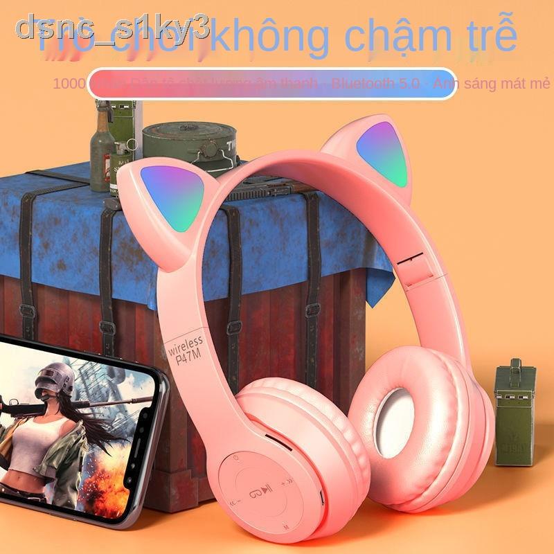 ( rẻ mà chất lượng)Tai nghe Bluetooth không dây mèo Shadow Giant 47M OPPOvivo Xiaomi Apple tất cả điện thoại di động