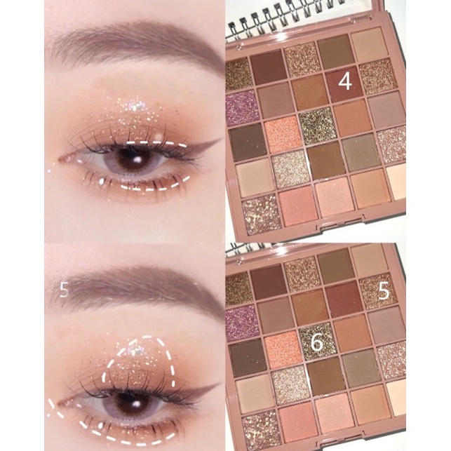 Bảng Phấn Mắt MISS LARA 25 ô - Cực Xinh Lâu Trôi Chống Nước