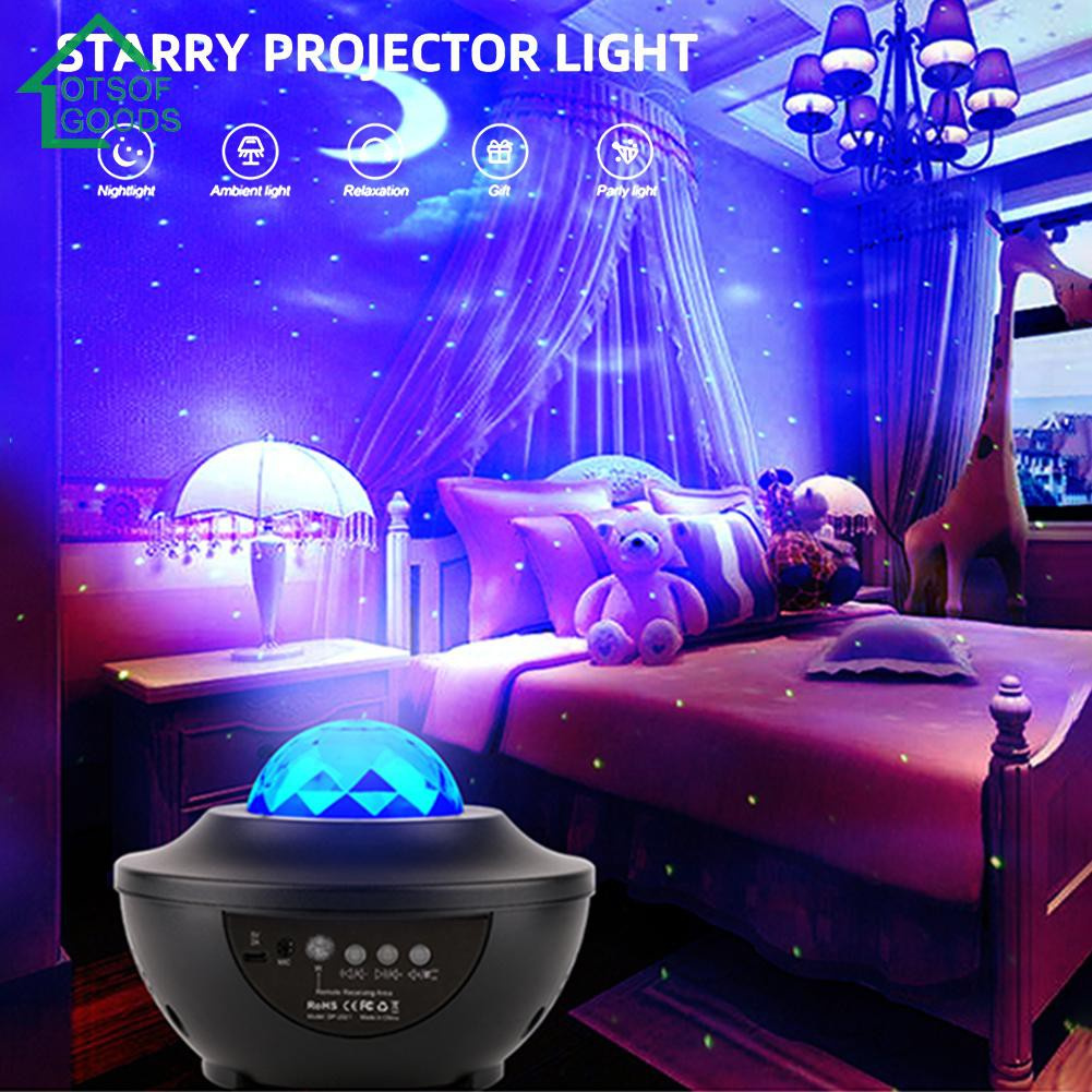 [READY STOCK HOME] Starry Sky Projector Light Music Sound Control Atmosphere Lamp Party Decor