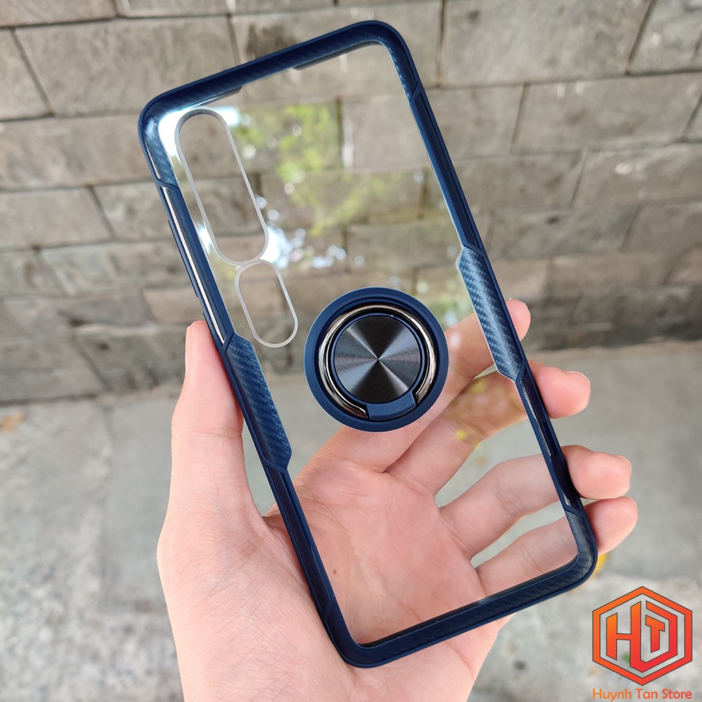 Ốp lưng Xiaomi Mi 10 5g chống sốc RING CASE trong suốt, không ố vàng