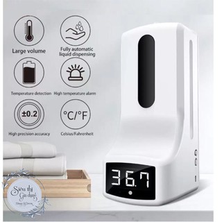 Máy sát khuẩn tự động_Máy khử khuẩn,đo thân nhiệt tự động 2 trong 1 bảo hành 12 tháng