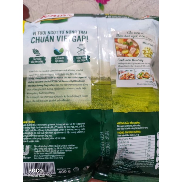 Hạt nêm Knorr thịt thăn xương ống và tủy gói 400g/900g