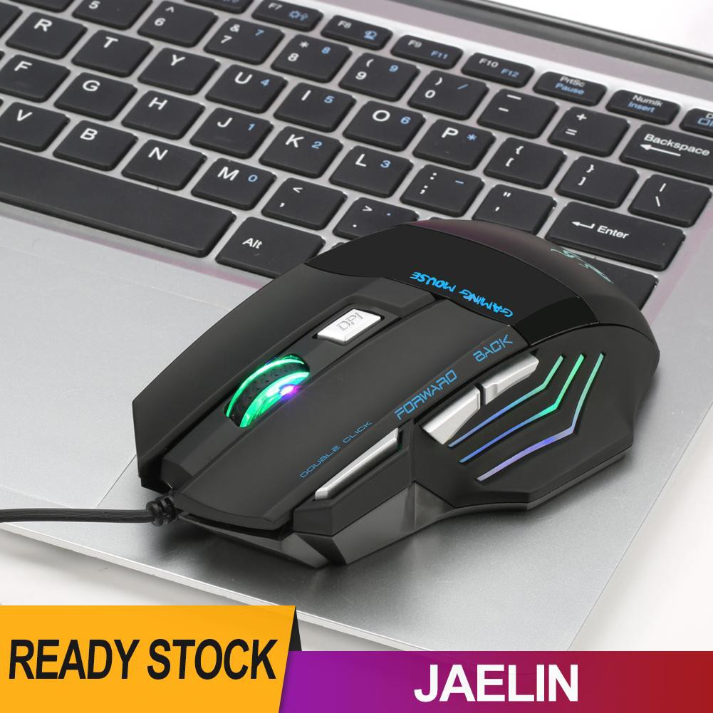 Chuột Dây Đèn Led 5500dpi A908 7 Nút Bấm Dùng Để Chơi Game