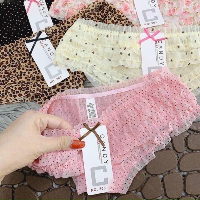 Quần lót ren tầng đẹp ms 303 ren mềm mịn hàng loại 1 - uyên thư trúc linh shopee