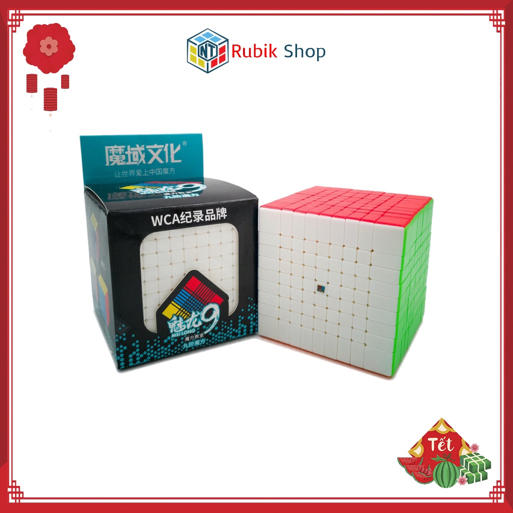 Rubik 9x9x9 MFJS MEILONG 9X9 Stickerless &amp; QIYI 9x9x9 Stickerless không viền 2021