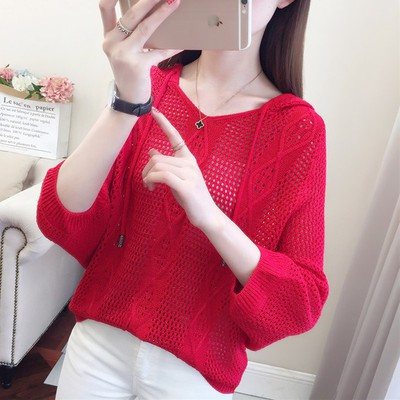 áo len lưới có mũ xinh đẹp 2021