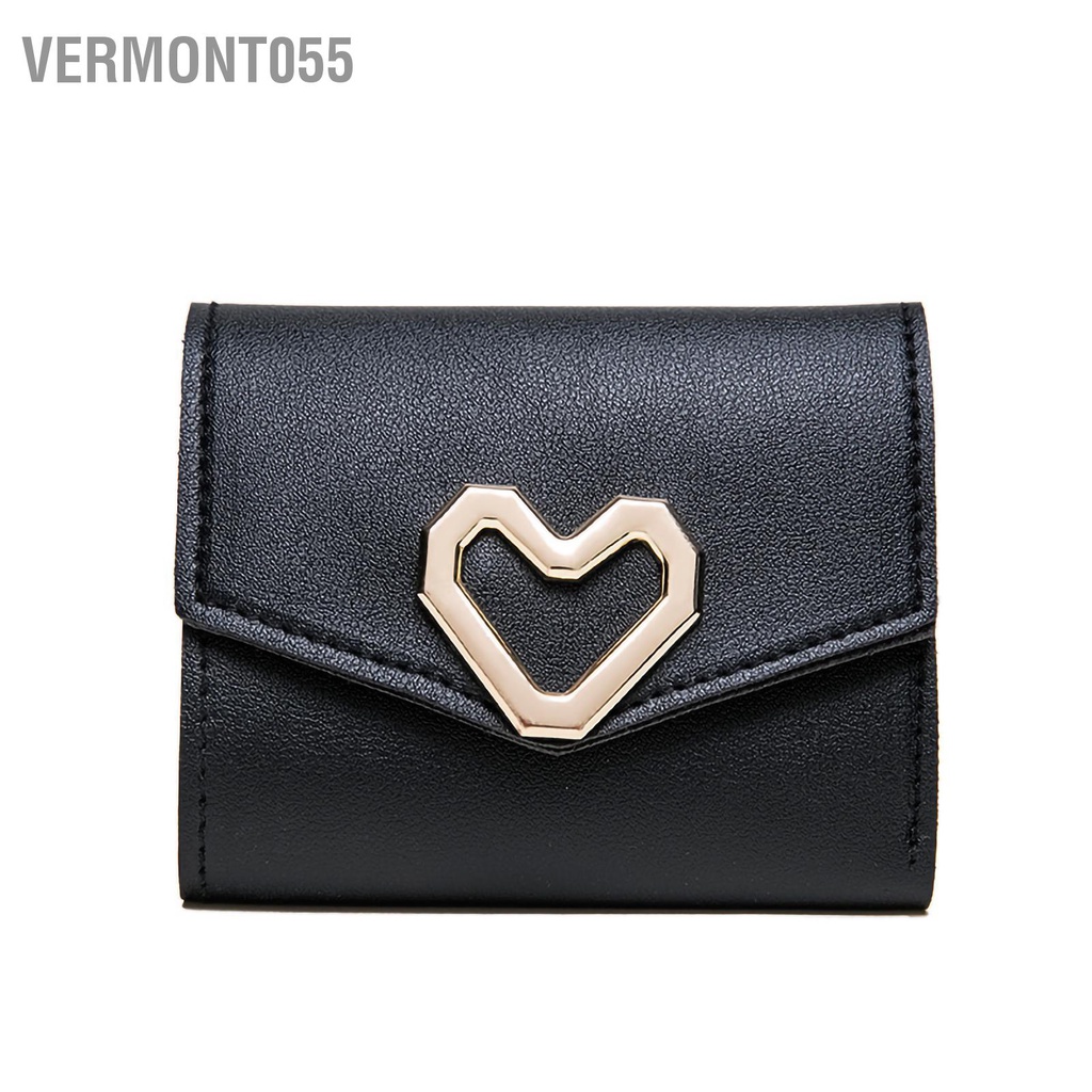 Vermont055 Ví tiền xu ngắn dễ thương Túi đựng thời trang Chủ thẻ thiết thực cho các cô gái Phụ nữ