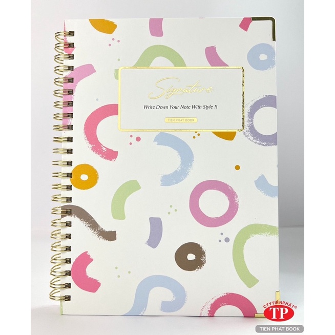 Sổ lò xo cao cấp phong cách simple A5 140 trang  Signature TienphatBook