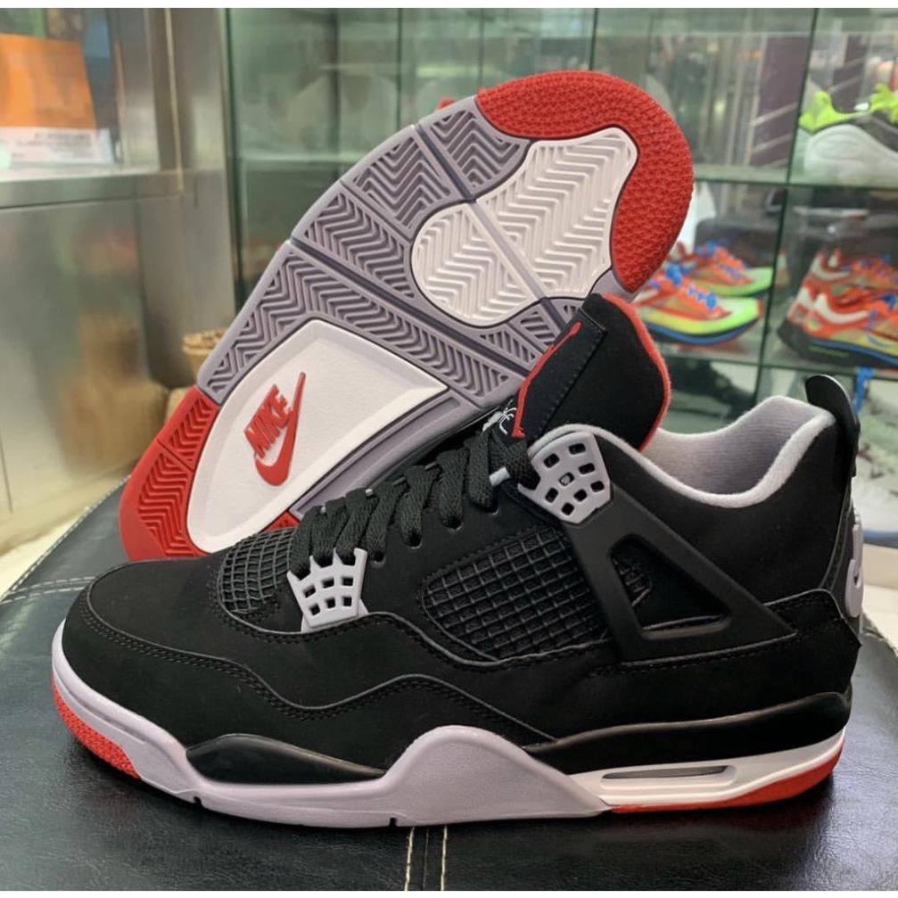 👟giaynambac👟Giày Jordan 4, Giày Sneaker JD4 Đỏ Đen Thời Trang Nam Nữ đầy đủ phụ kiện tặng 3 dây bản đẹp 2022