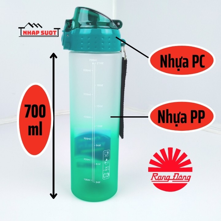 [Chính Hãng] Bình Nước Cầm Tay 700ml Rạng Đông RD-07P1