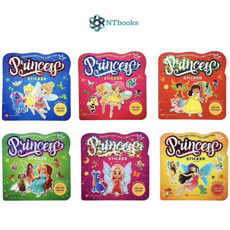 Sách Dán hình Công chúa Thiên Thần - Combo 6 Quyển