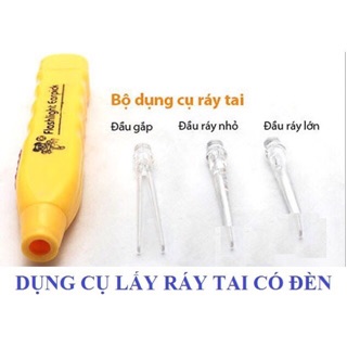 Dụng cụ lấy ráy tai có đèn vỏ giấy