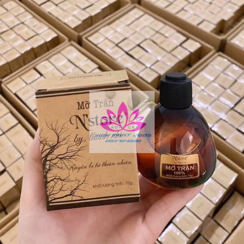 0Tinh Chất Mỡ Trăn Nguyên Chất triệt lông, mờ rạn da 75gr