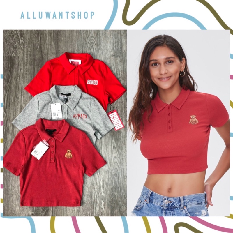 Áo thun Cropped Polo Shirt F21 VNXK