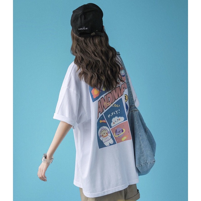 Áo thun form rộng nữ,  áo phông tay lỡ dáng rộng unisex, ulzang, có size s, AP ADMAN