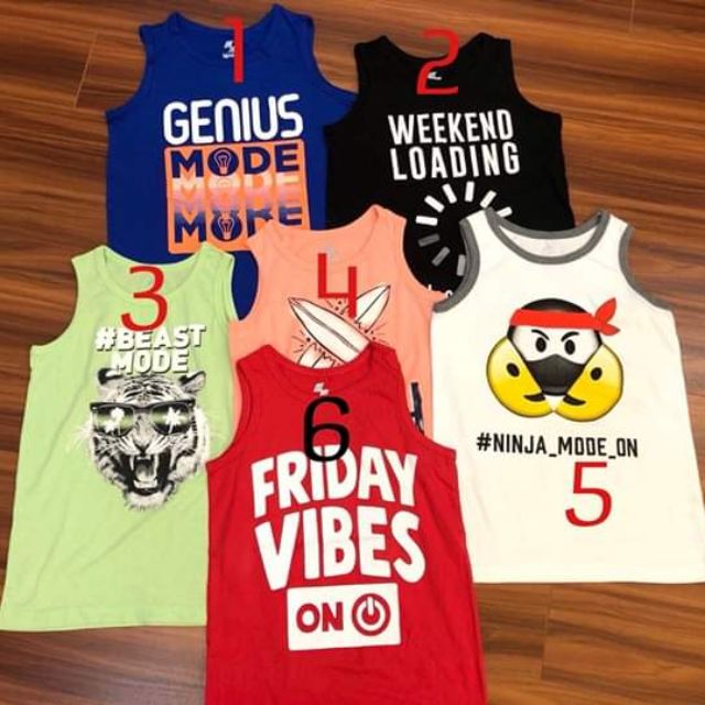 Áo bé trai sát nách tank top