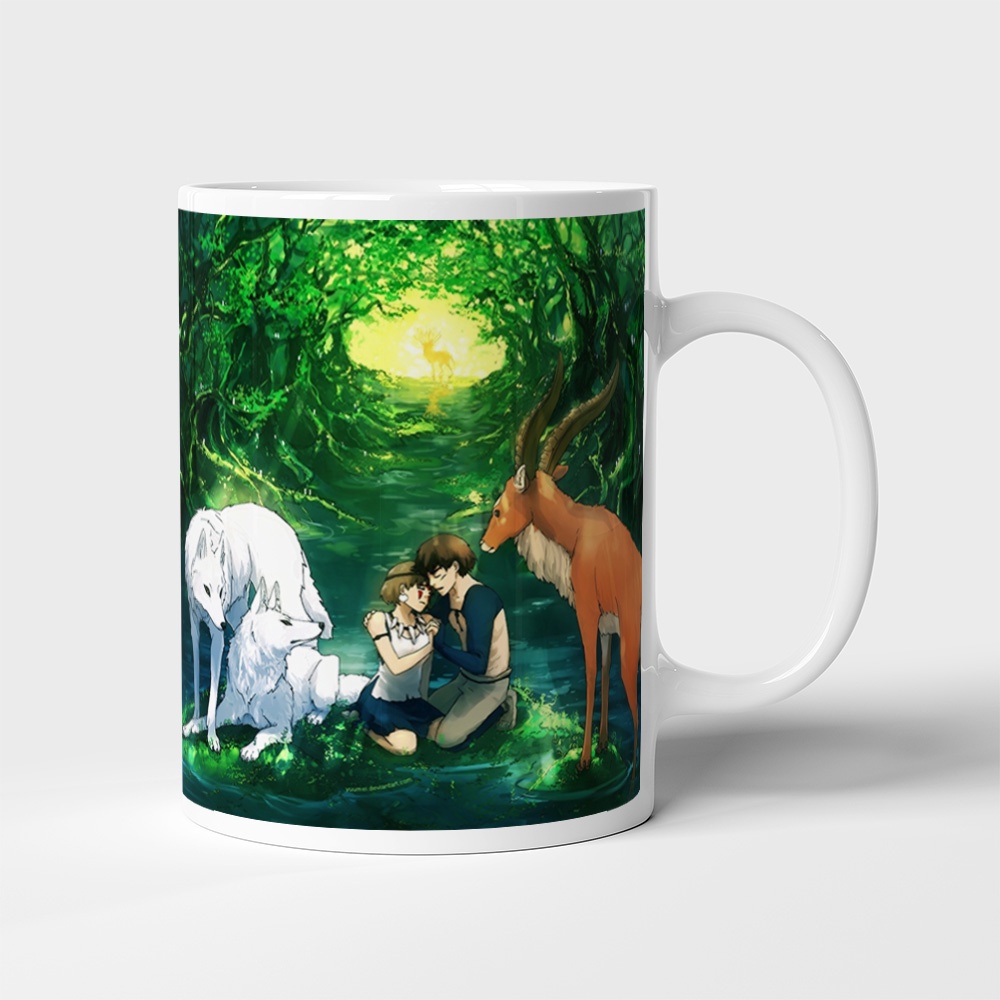 Cốc uống nước Anime, ly in hình PRINCESS MONONOKE - Mẫu 1. Nhận in theo yêu cầu