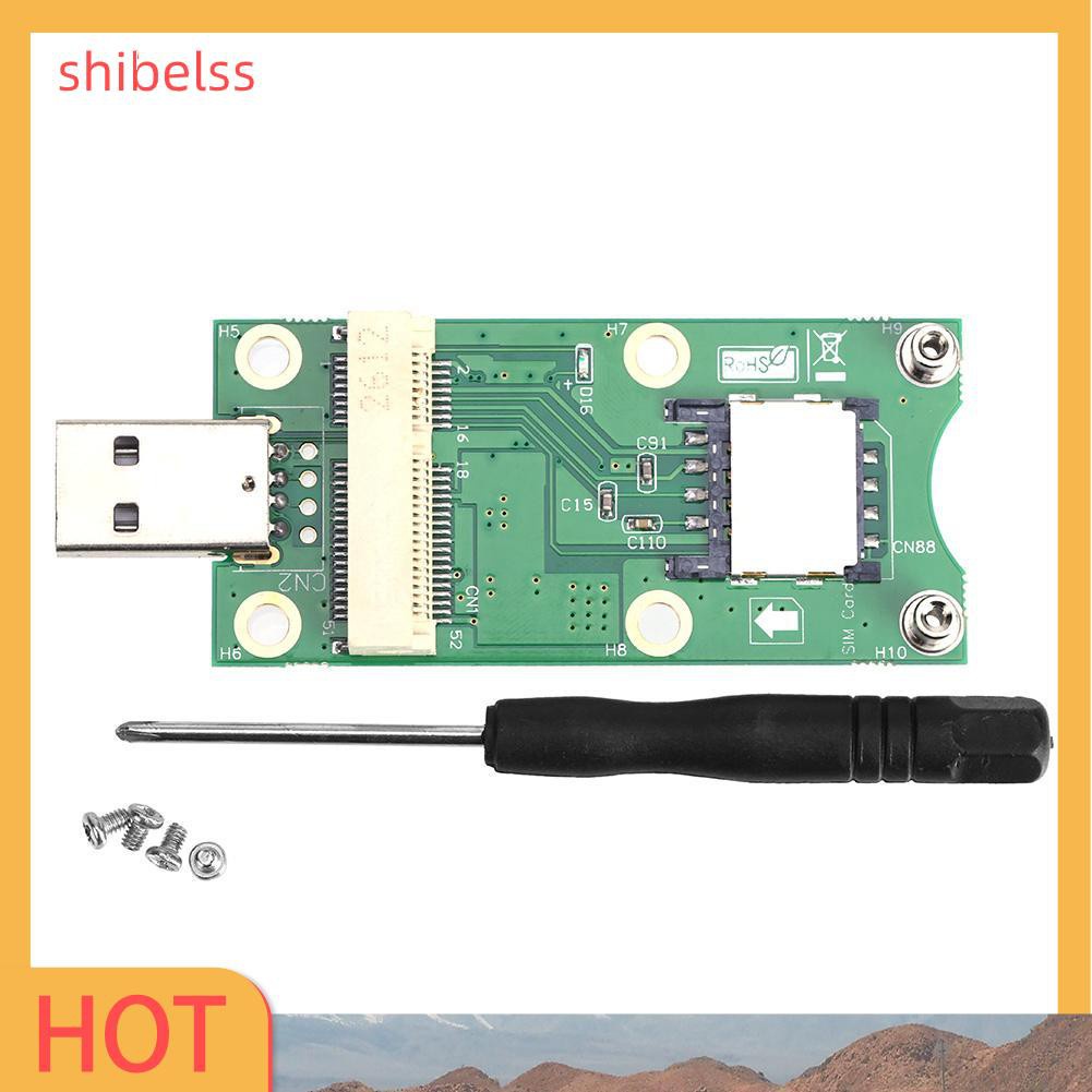 Bộ Chuyển Đổi Mini Pci-E Sang Usb + Thẻ Sim 8 Pin Cho Mô Đun Wwan / Lte