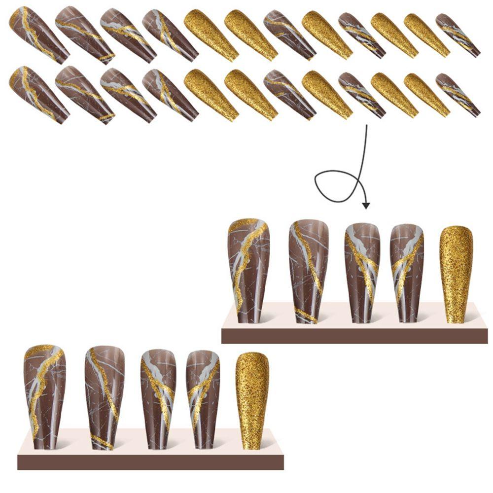 Hộp 24 Món Đồ Chơi HECCEH Chất Lượng Cao|Bộ Móng Tay Giả Che Phủ Toàn Diện Phong Cách Pháp
