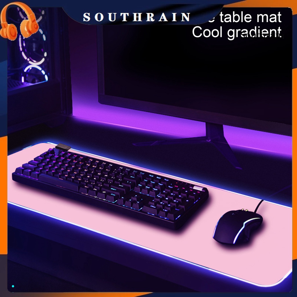Thảm Lót Chuột Và Bàn Phím Cỡ Lớn Chống Trượt Có Đèn Led Rgb Nhiều Màu