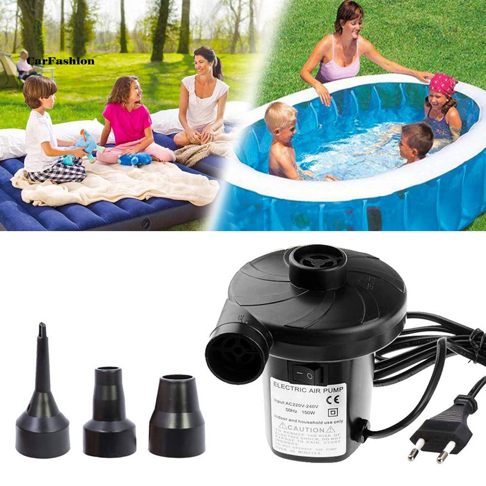 CAFS_AC Electric Air Pump Inflatable Mattress Bed Boat Pool Quick Inflator UK Plug