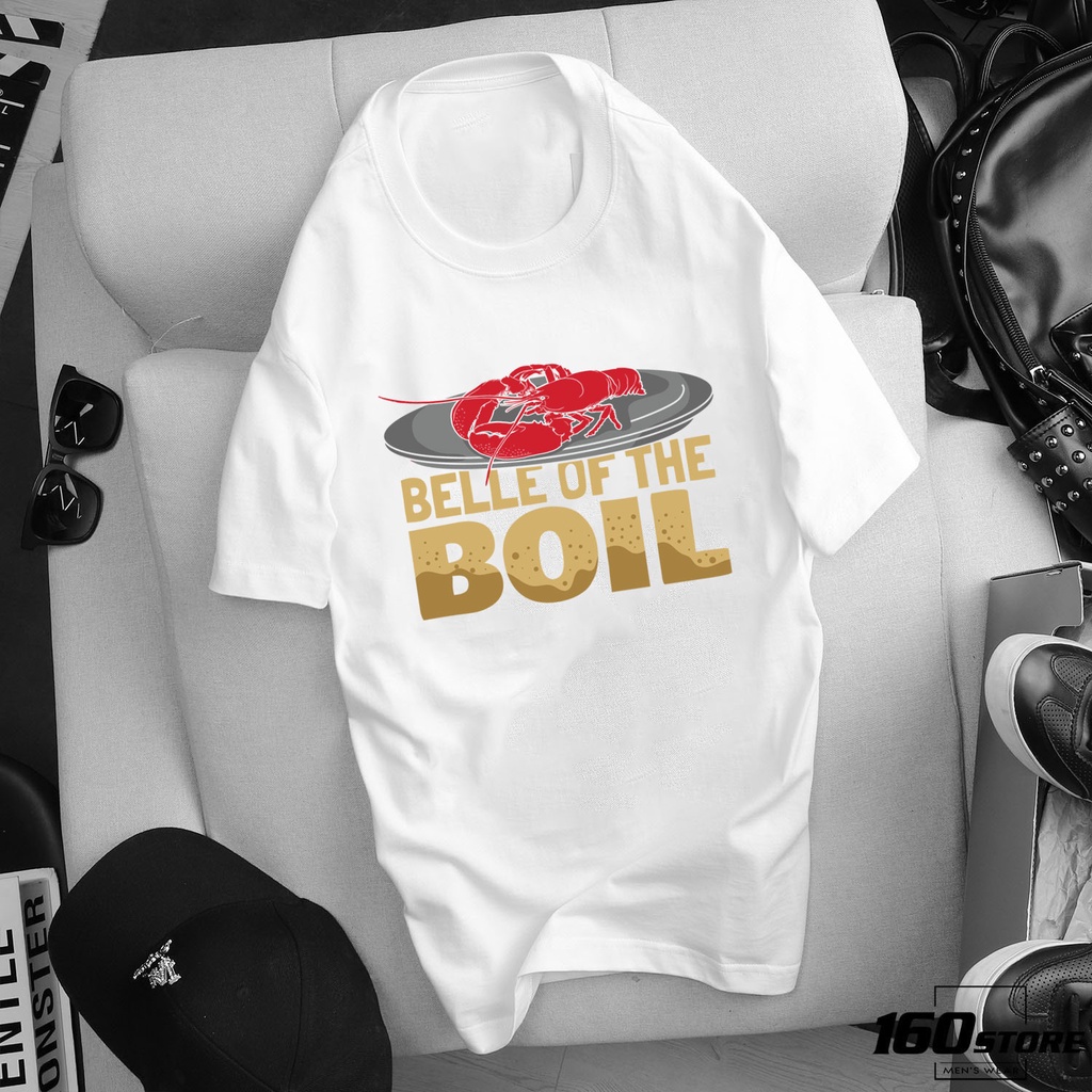 Áo thun cặp nam nữ mang hình con tôm dễ thương vừa mới ra mắt - o126