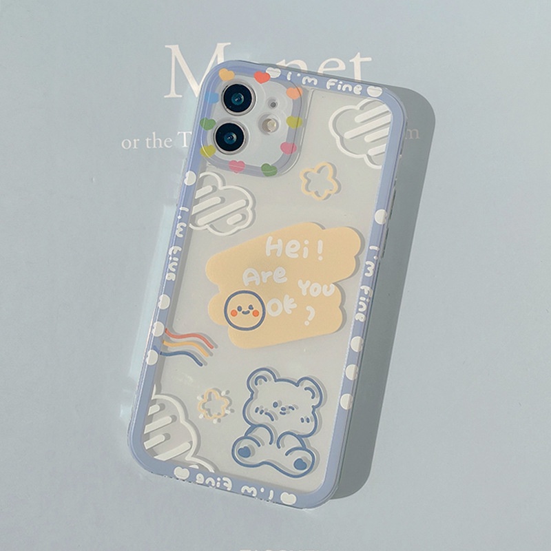 Ốp iphone 11 Ốp điện thoại TPU họa tiết gấu hoạt hình cho IPHONE 11 PRO MAX X XR XS MAX 7 8 PLUS SE 2020 12 PRO MAX 12 MINI 13 pro max 13 mini