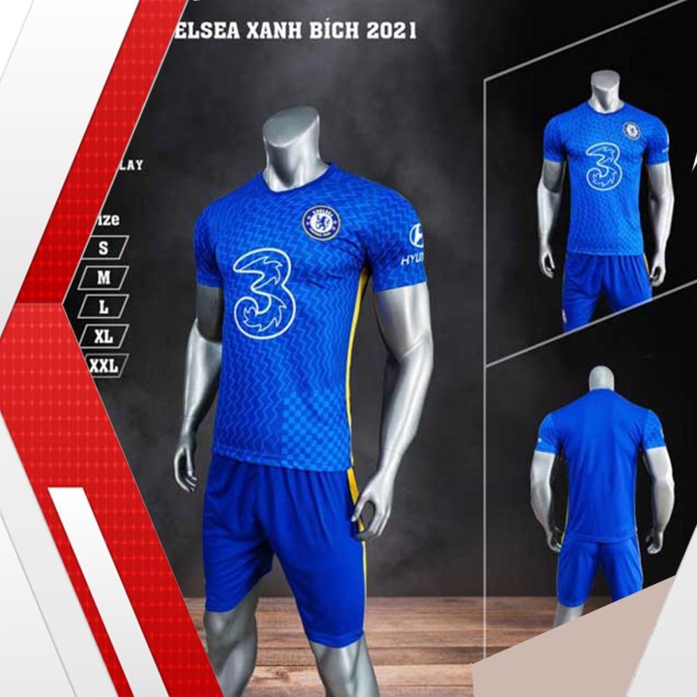 Quần áo đá banh, đá bóng CLB Chelsea sân nhà, sân khách 2021/2022 , vải thun lạnh siêu mát 🏆