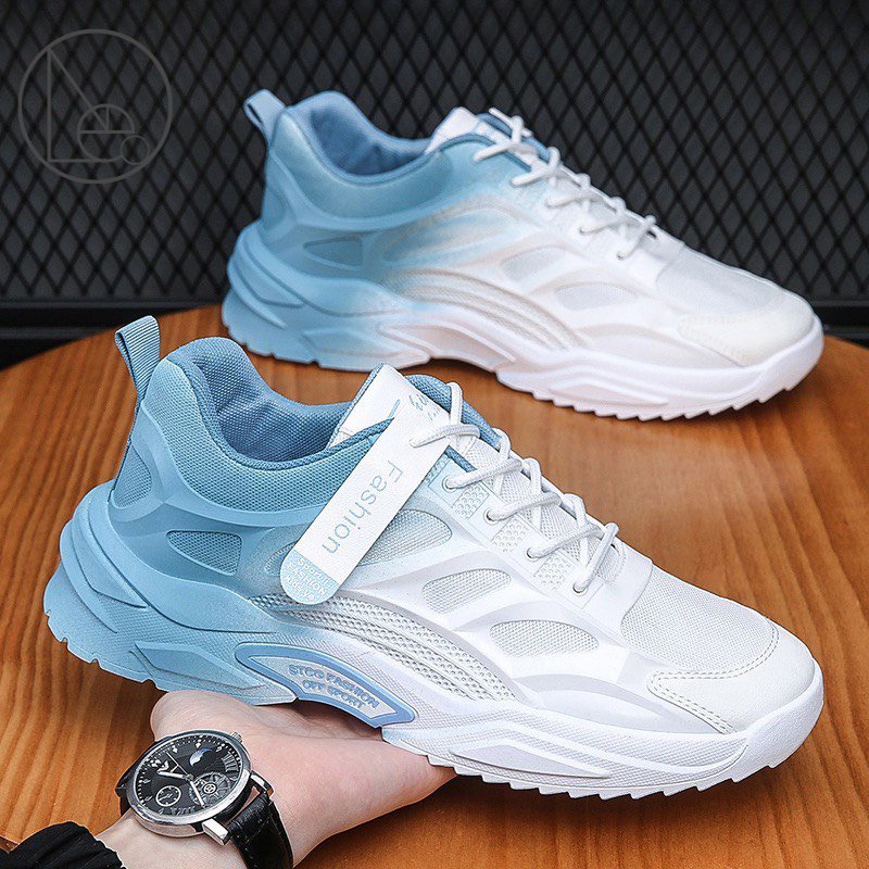 Giày thể thao nam Loang màu siêu đẹp- Giày sneaker có 2 màu xanh và đen cực êm chân