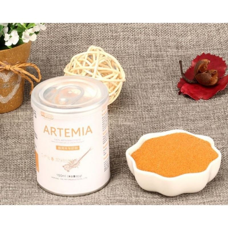 Artemia tách vỏ sấy khô thức ăn tốt dành cho cá betta và guppy bột