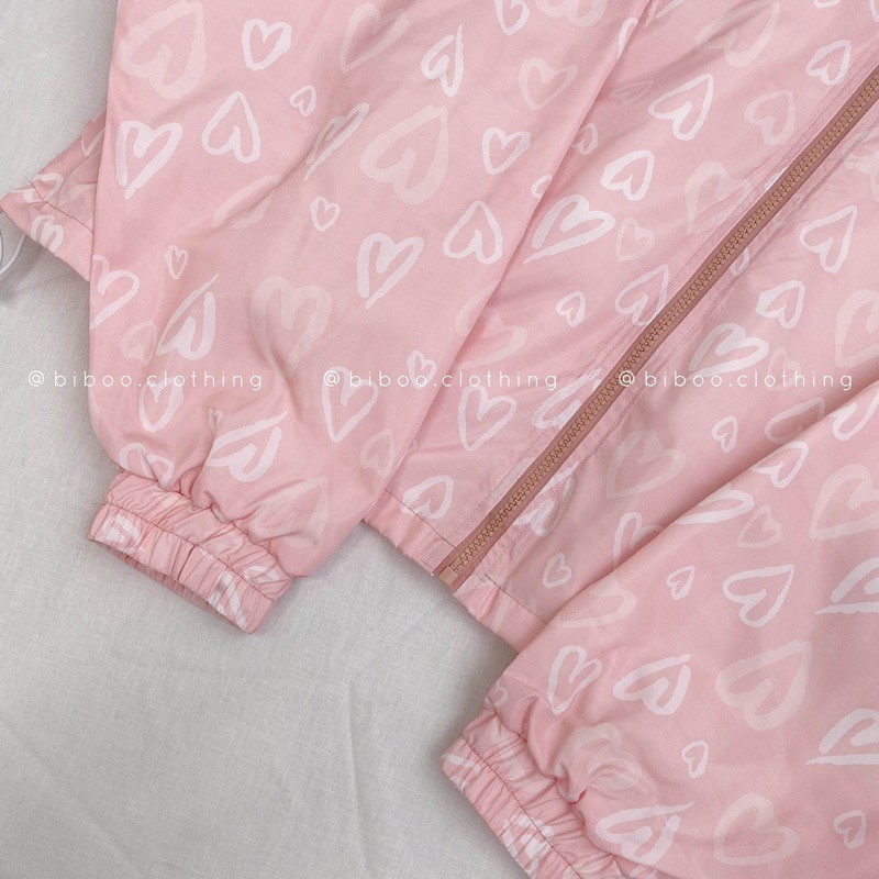 BIBOO - Áo khoác dù TRÁI TIM HỒNG - JACKET DÙ