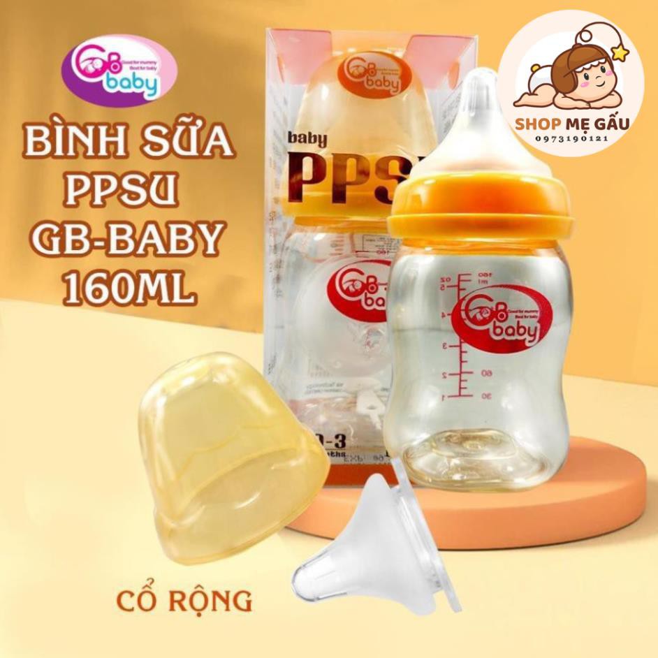 Bình sữa PPSU Hàn Quốc cổ rộng 160ml cho bé