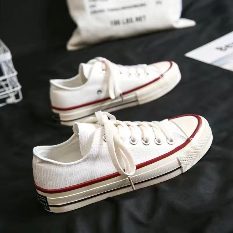 Giày Vải Canvas Cổ Thấp Phong Cách Retro Hàn Quốc Trẻ Trung Cho Nam