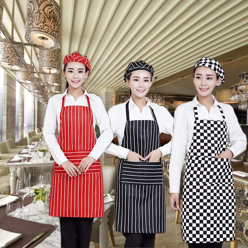 Tạp Dề Nấu Ăn Có 2 Túi Tiện Dụng Cho Nam &amp; Nữ