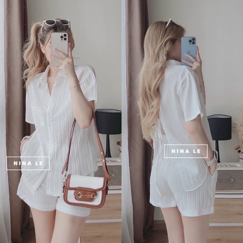 HỎA TỐC  ẢNH THẬT  BIGSIZE MINSTORE.VN SET527 SƠ MI XẺ SAU BIGSIZE