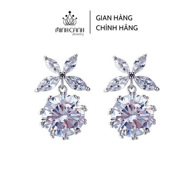 Khuyên Tai Bạc Ta Nơ Đá Lấp Lánh - Minh Canh Jewelry