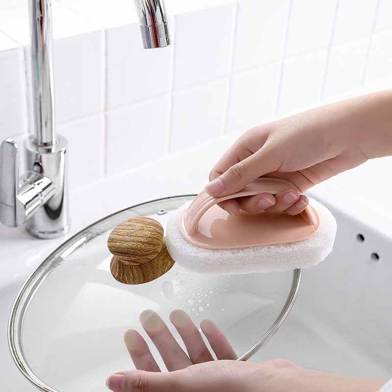Bàn chải mút xốp bọt biển dùng vệ sinh bếp, nhà vệ sinh,Bàn chải cọ rửa nồi niêu xong chảo