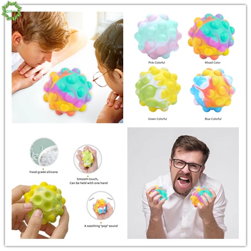 1 quả bóng silicon mềm đồ chơi giảm căng thẳng 70X70MM