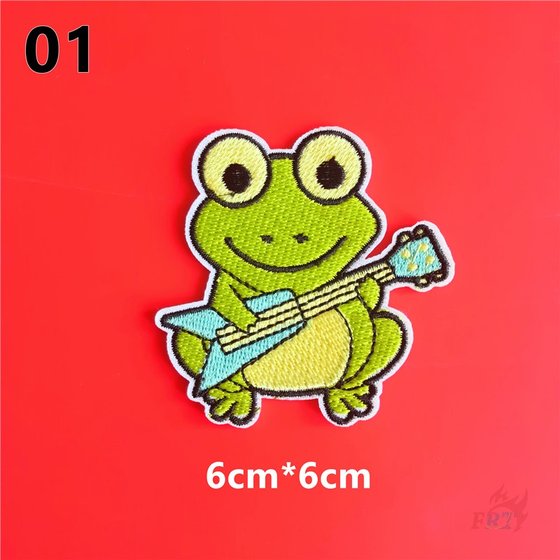 1 Sticker Ủi Thêu Hình Chú Ếch Vui Nhộn