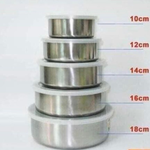 Bộ 5 Bát Inox Đựng Đồ Ăn Tủ Lạnh