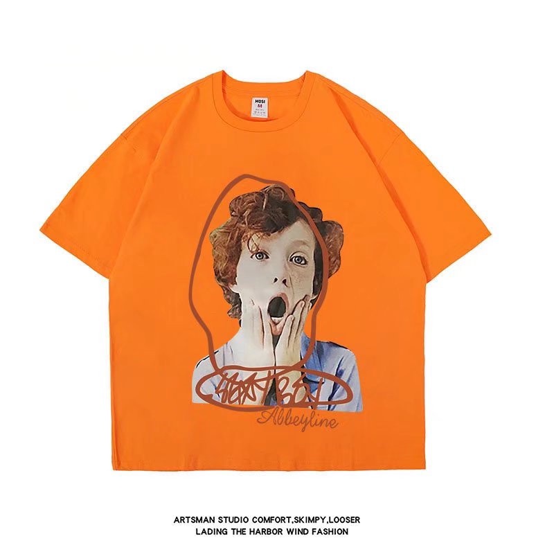 Áo Thun Nam Tay Ngắn Phong Cách Hip Hop Đường Phố Size M-8XL