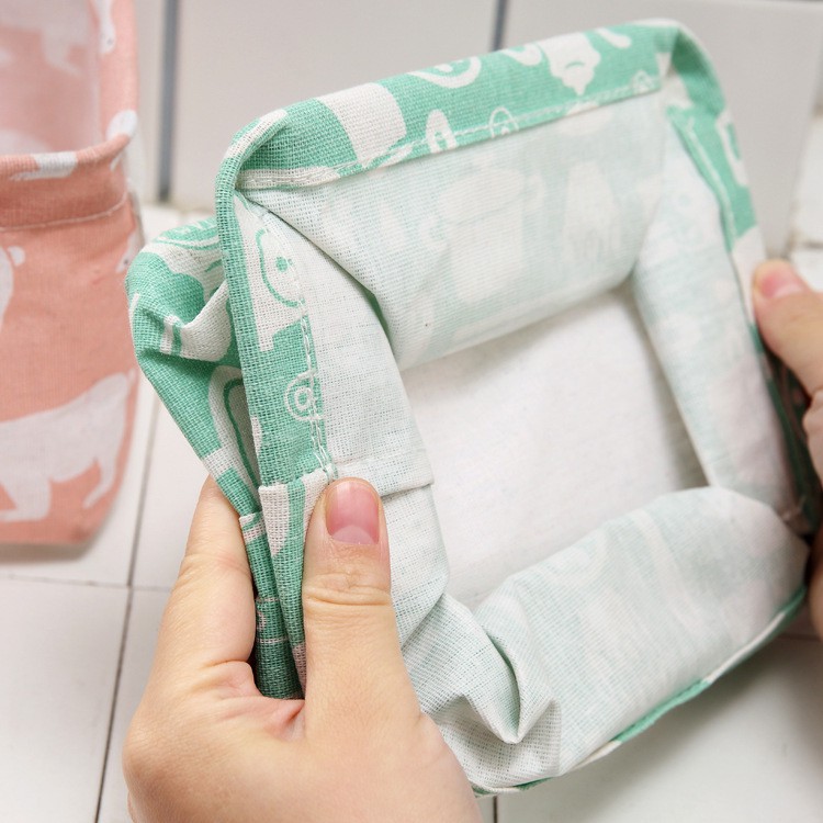 &lt;Video Review&gt; Giỏ Vải Canvas Túi Đựng Đồ Cá Nhân Tài Liệu Giỏ Vải Vintage Chứa Mỹ Phẩm Để Bàn U141