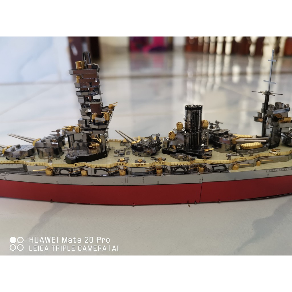 Chưa Ráp Mô Hình Thép 3D Piececool Tàu Chiến Thiết Giáp Hạm Hải Quân Nhật Bản Fuso Battleship