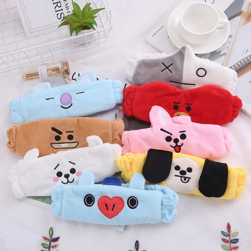 Băng đô cài tóc khi rửa mặt phong cách BTS BT21 thời trang