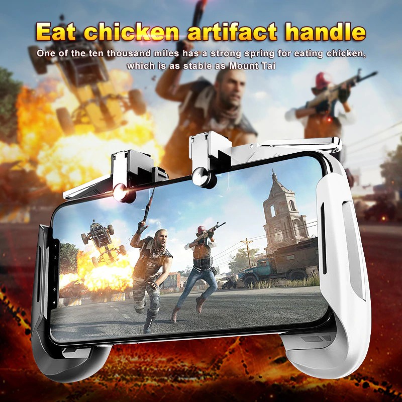 Tay cầm hỗ trợ chơi game PUBG trên điện thoại có nút L1R1 tiện dụng