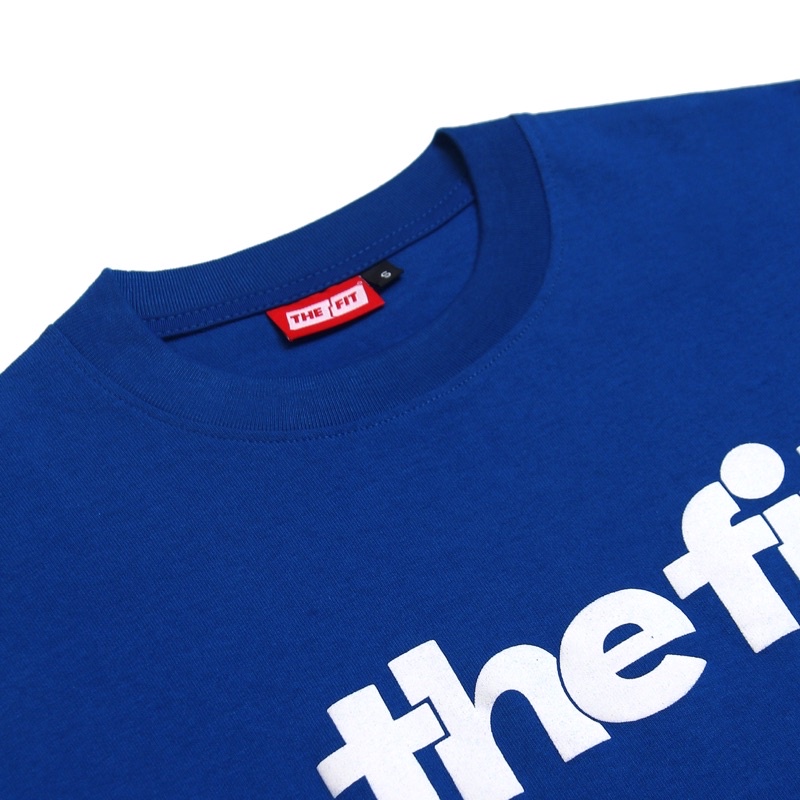 Áo thun UNISEX localbrand THE FIT EMBOSSED LOGO TEE BLUE, áo localbrand chính hãng in nổi, 100% cotton