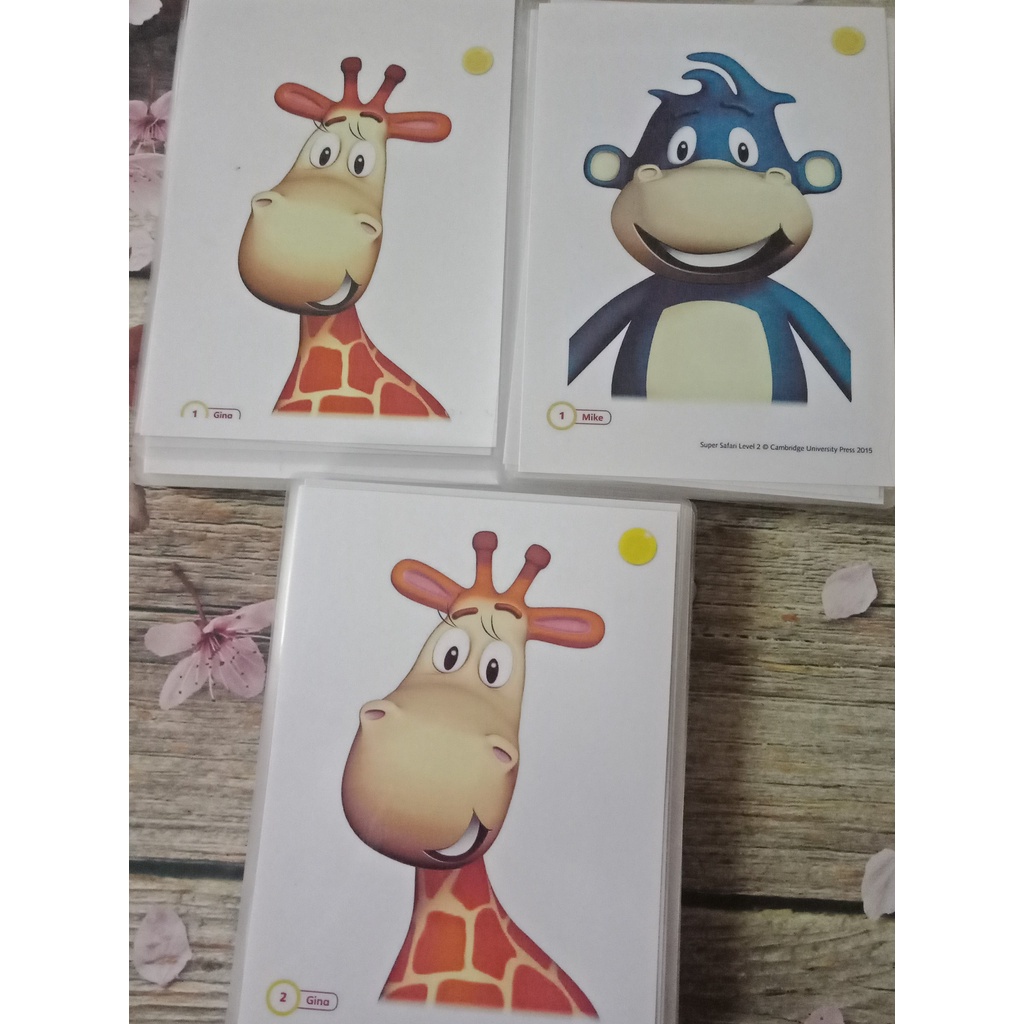 FLASHCARDS SUPER SAFARI 1,2,3,- thẻ A5 ép plastics