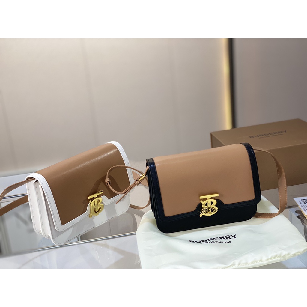 Burberry Túi Đeo Chéo In logo Đậu Phụ Thời Trang Phong Cách retro